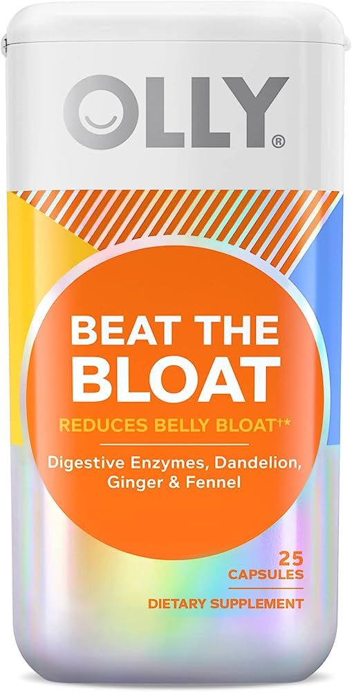 OLLY Beat The Bloat Capsules, Digestive Support Enzymes, Supplement for Women - 25 Count | Amazon (US)