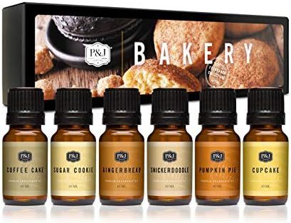 Bakery Set of 6 Premium Grade Fragrance Oils - Pumpkin Pie, Cupcake, Sugar Cookies, Coffee Cake, ... | Amazon (US)