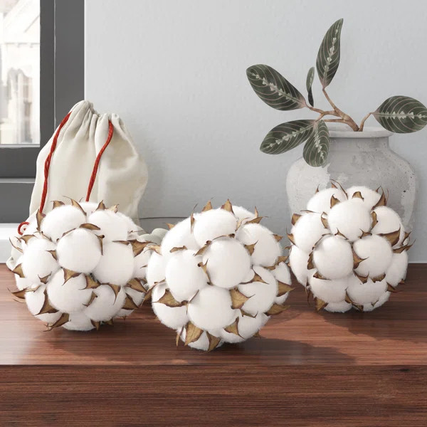 Kingsville Cotton Ball Orbs Vase Filler | Wayfair North America