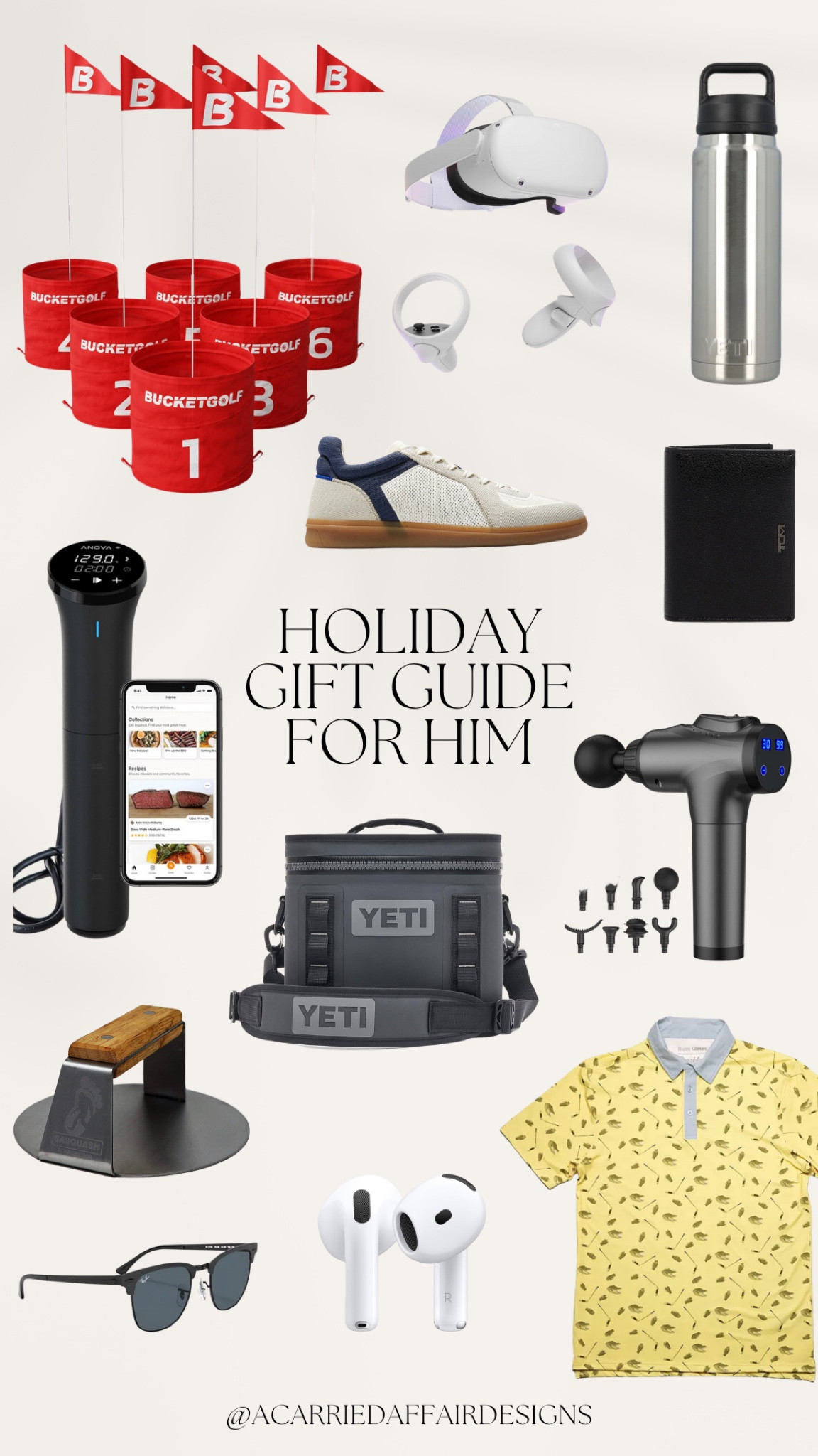 Gift guide for him! But seriously, can we talk about the Chubbs golf shirt? If your S/O loves Happy Gilmore + golf, get this shirt! 

But really, this list was approved by my husband. 🔥

#LTKGiftGuide #LTKHoliday #LTKSeasonal