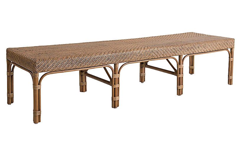 Luis Rattan Bench, Antique | One Kings Lane