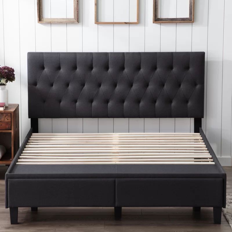 Gabouray Tufted Upholstered Low Profile Storage Platform Bed | Wayfair North America