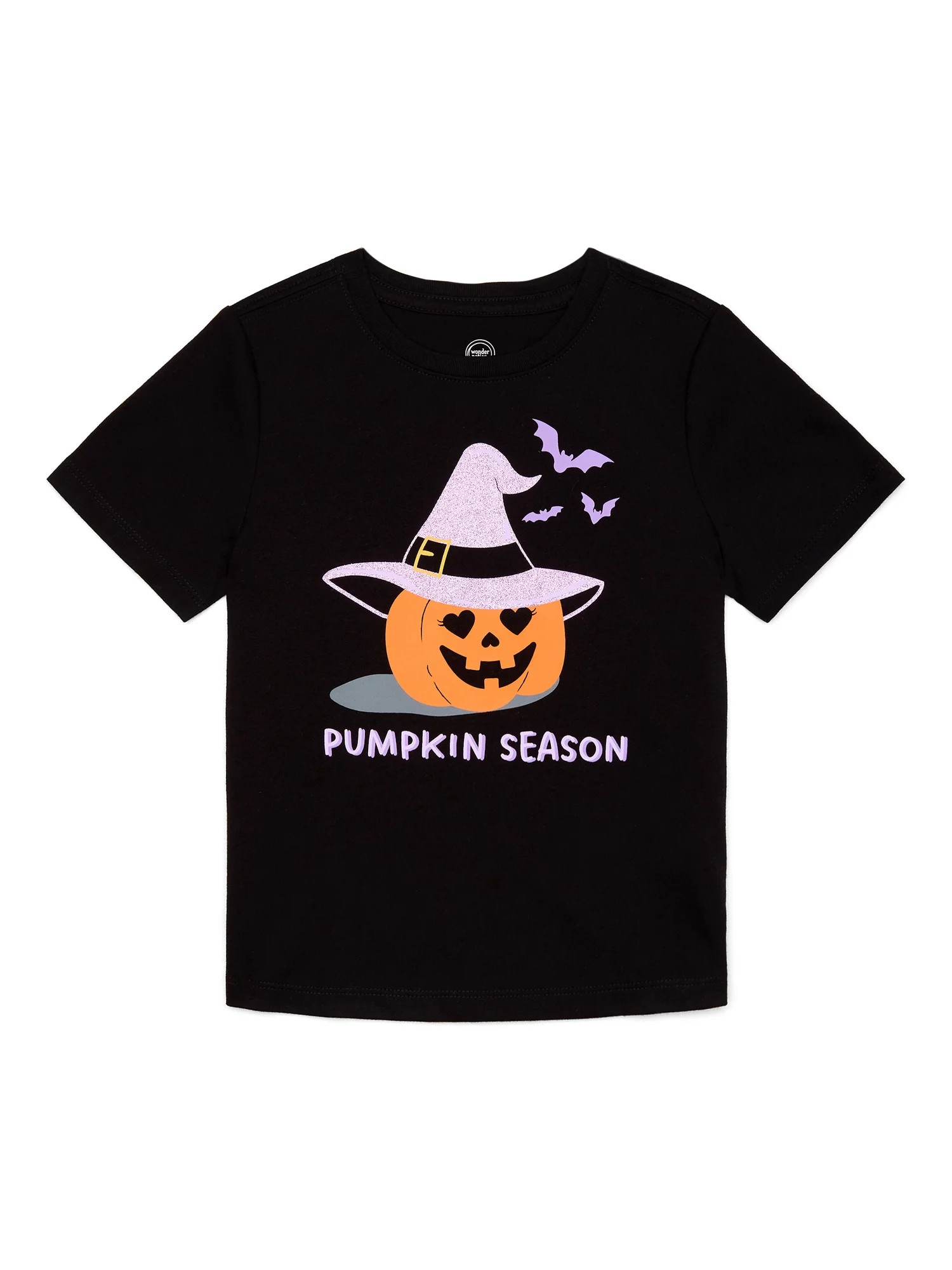 Wonder Nation Toddler Girls Halloween Graphic Tee, Sizes 12M-5T | Walmart (US)