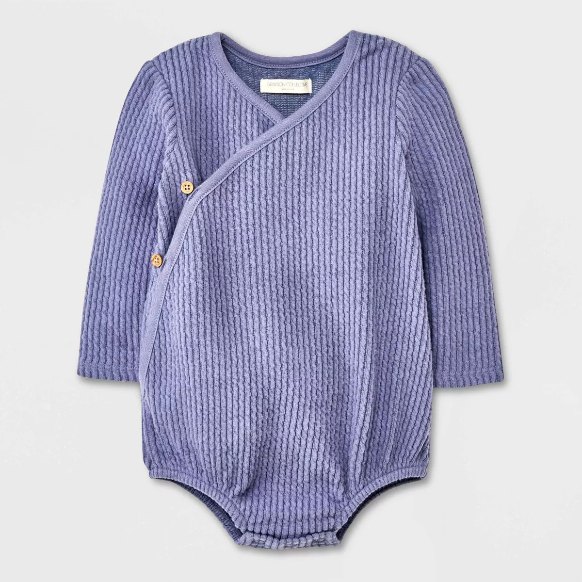 Grayson Collective Baby Long Sleeve Wrap Bodysuit - Navy Blue | Target