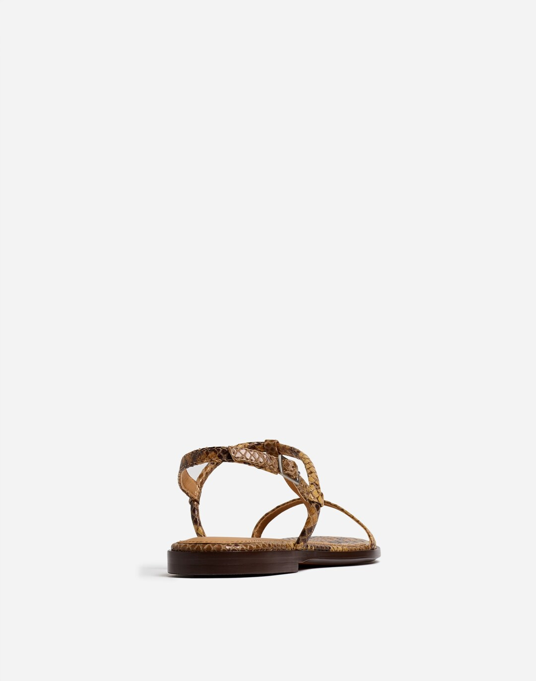 The Bev T-Strap Thong Sandal in Stamped Leather | Madewell