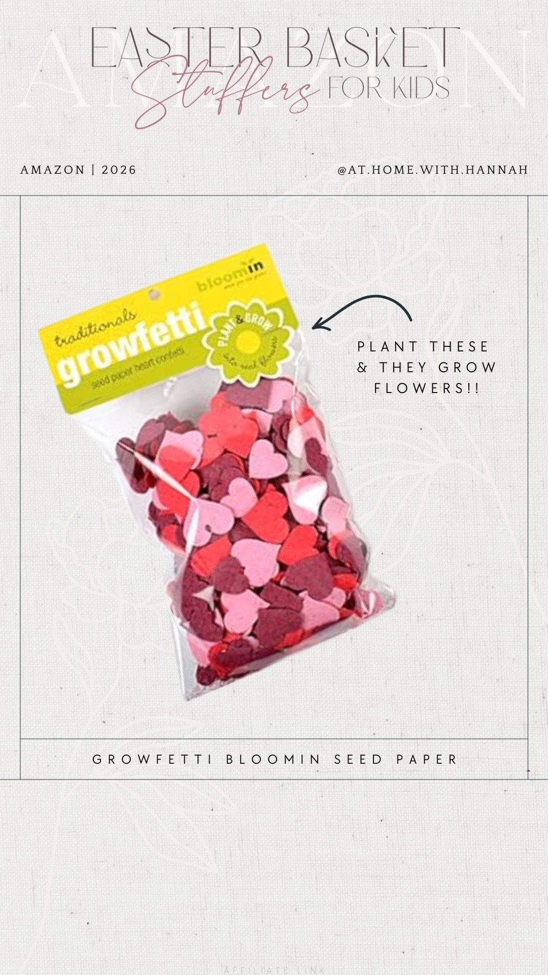 unique Easter basket filler • plantable seed paper • spring gift idea 🤍

This is such a cute little Easter basket filler if you want something different — plantable seed paper that actually grows flowers.!!!

A fun spring-themed non-candy gift that feels thoughtful and really unique.




•
unique Easter basket filler • plantable seed paper • spring gift idea • non candy Easter gift • flower seed confetti • garden gift for kids • little Easter basket filler • Amazon Easter finds

#UniqueEasterBasketIdeas #PlantableSeedPaper #SpringGiftIdea #NonCandyEasterGift #AmazonEasterFinds #LTKspring #LTKfamily

#LTKSeasonal #LTKKids