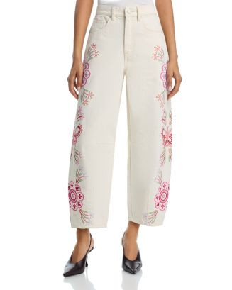 High Rise Barrel Leg Jeans in Spring Fling | Bloomingdale's (US)