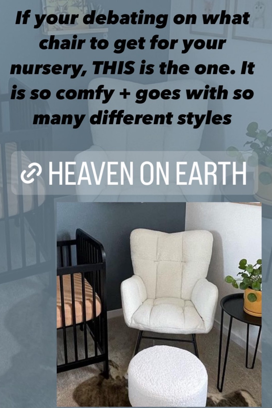 Nursery rocking chair 

#LTKhome #LTKbaby #LTKbump