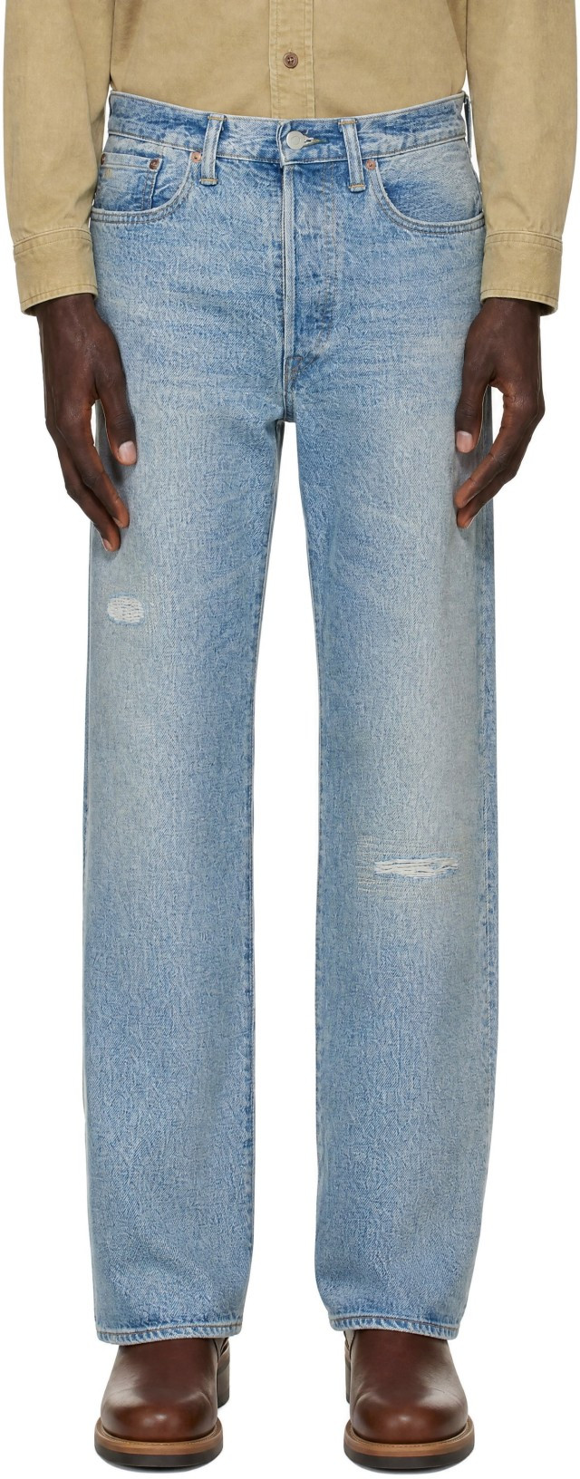 RRL - Blue Vintage 5-Pocket Jeans | SSENSE