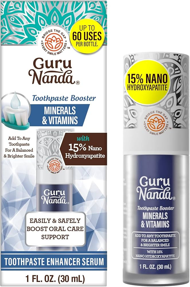 GuruNanda Toothpaste Booster with 15% Nano Hydroxyapatite \u2013 Add to Toothpaste for Whitening ... | Amazon (US)