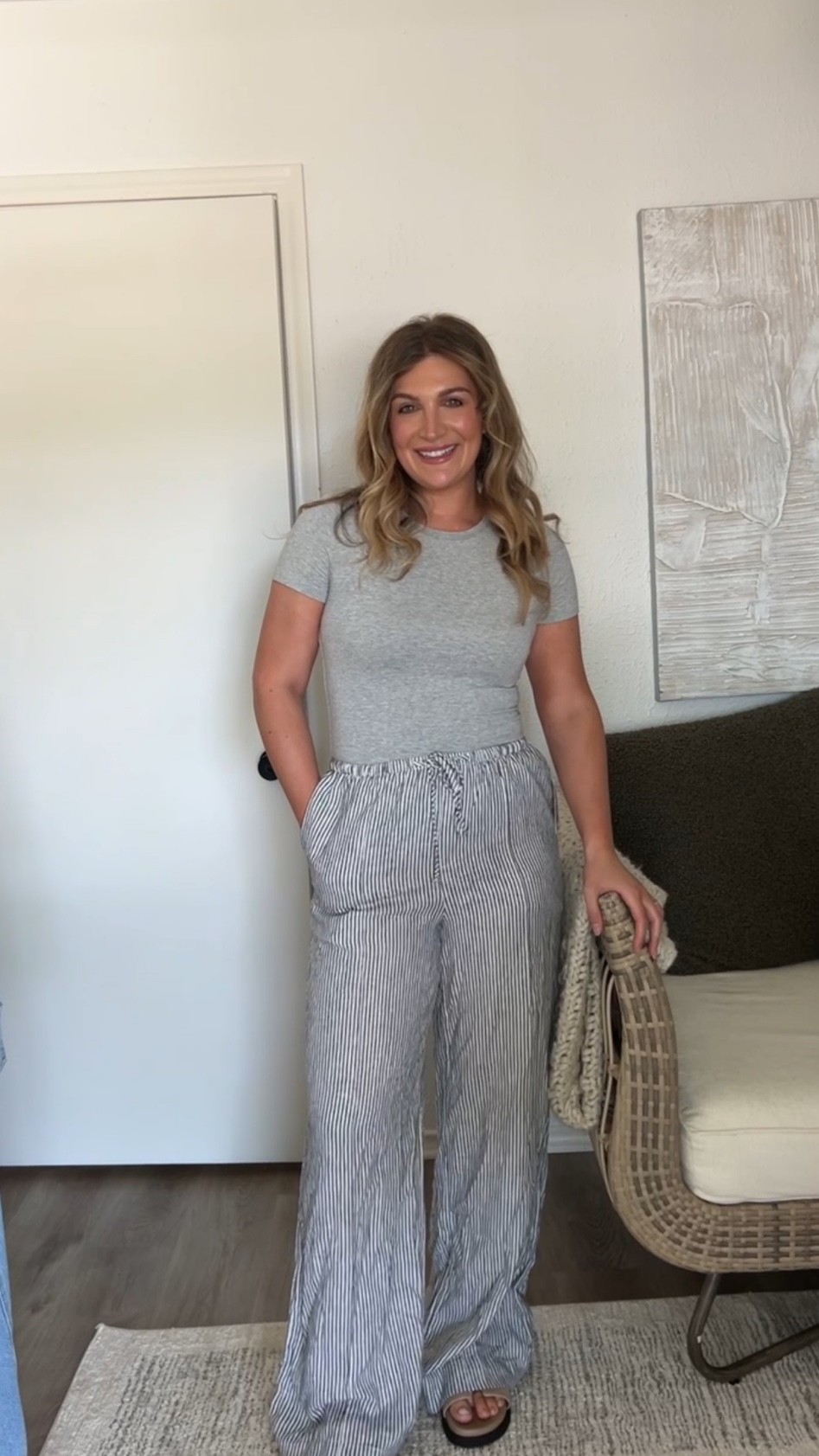 Striped pants for an everyday spring casual outfit!

#LTKfindsunder100 #LTKstyletip #LTKxTarget