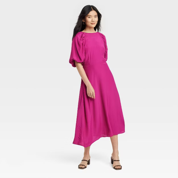 Women's Puff Short Sleeve Dress - A New Day™ | Target