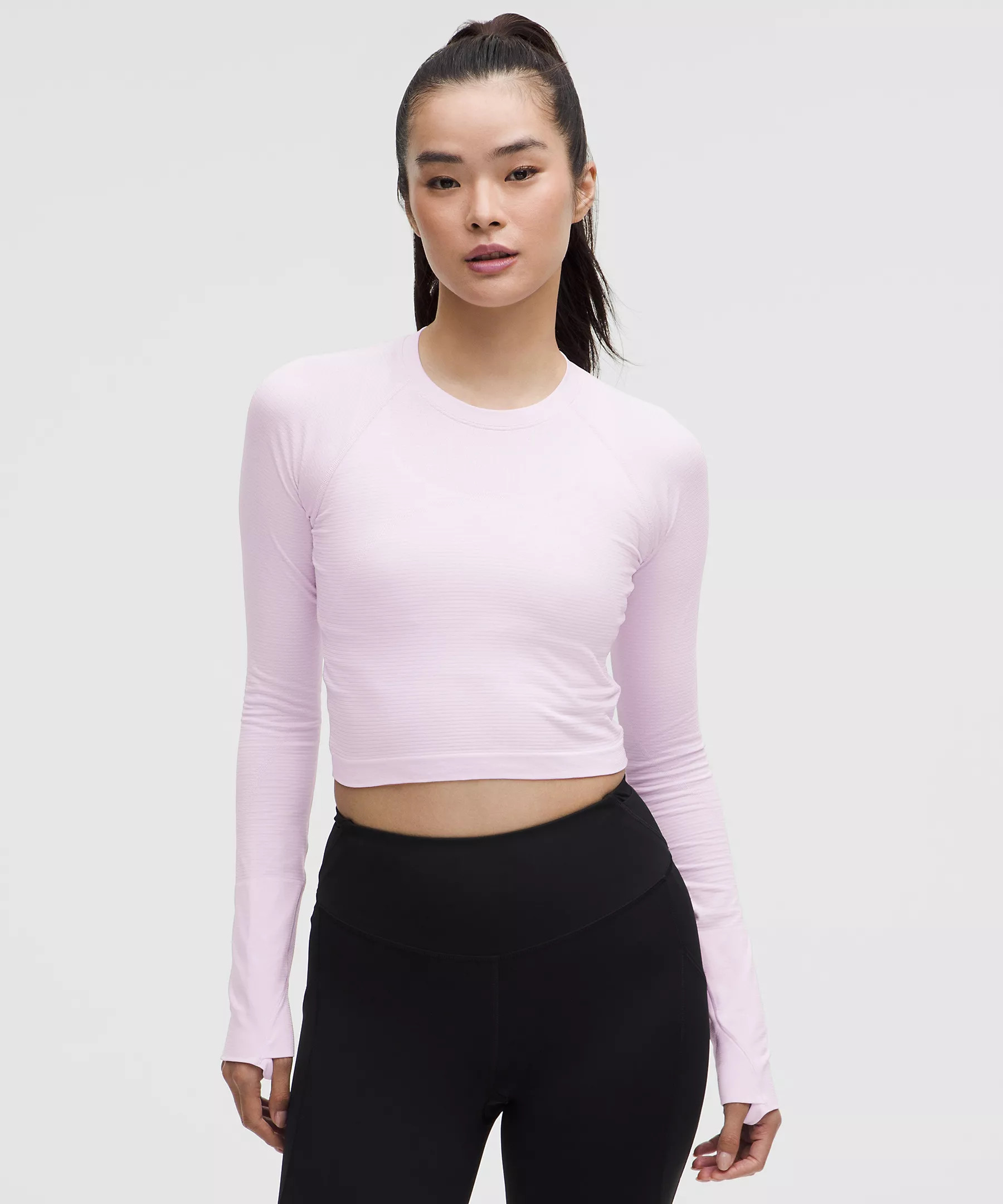 Swiftly Tech Cropped Long-Sleeve Shirt 2.0 | Women's Long Sleeve Shirts | lululemon | Lululemon (US)