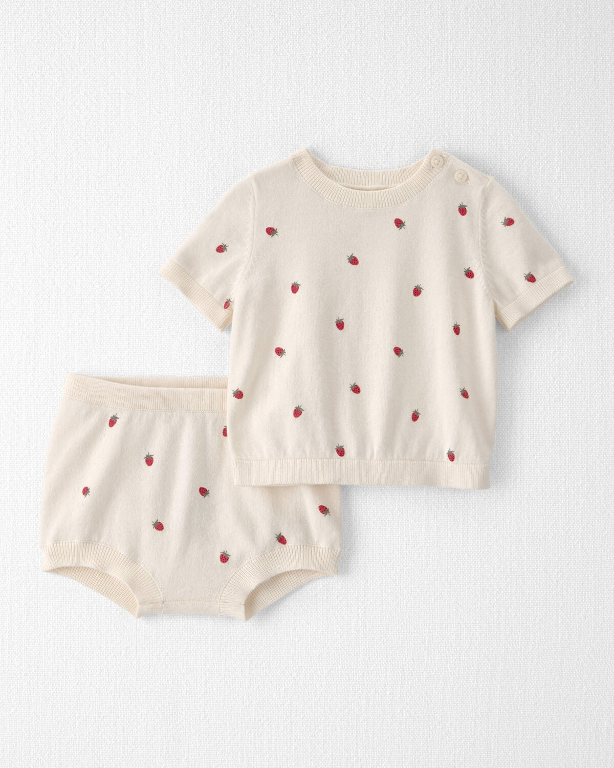 Baby Girl 2-Piece Organic Cotton Sweater Set in Berry Print - Little Planet | Carter's | Carter's Inc