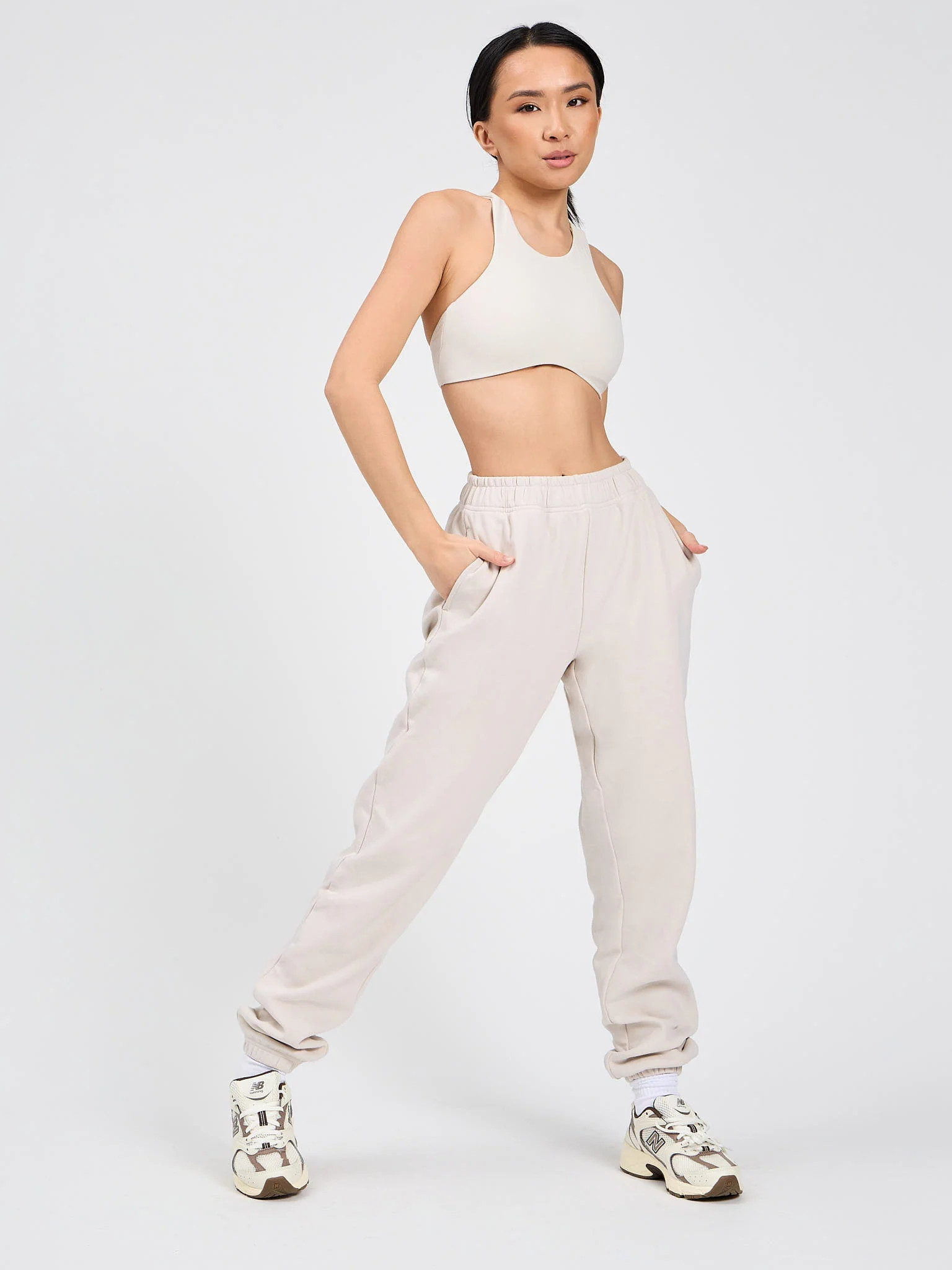 Curve Sports Bra - Bone | Buffbunny Collection