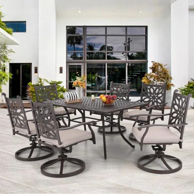 Asfand Rectangular 6 - Person 63.6" Long Dining Set with Cushions | Wayfair North America