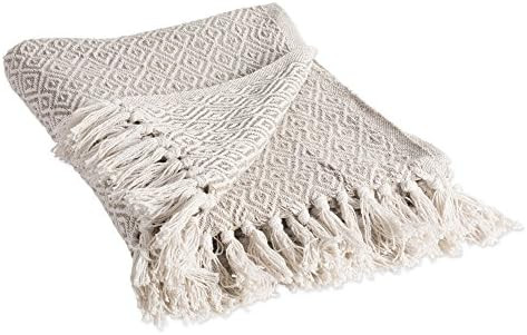 DII Rustic Farmhouse Cotton Diamond Blanket Throw with Fringe For Chair, Couch, Picnic, Camping, ... | Amazon (US)