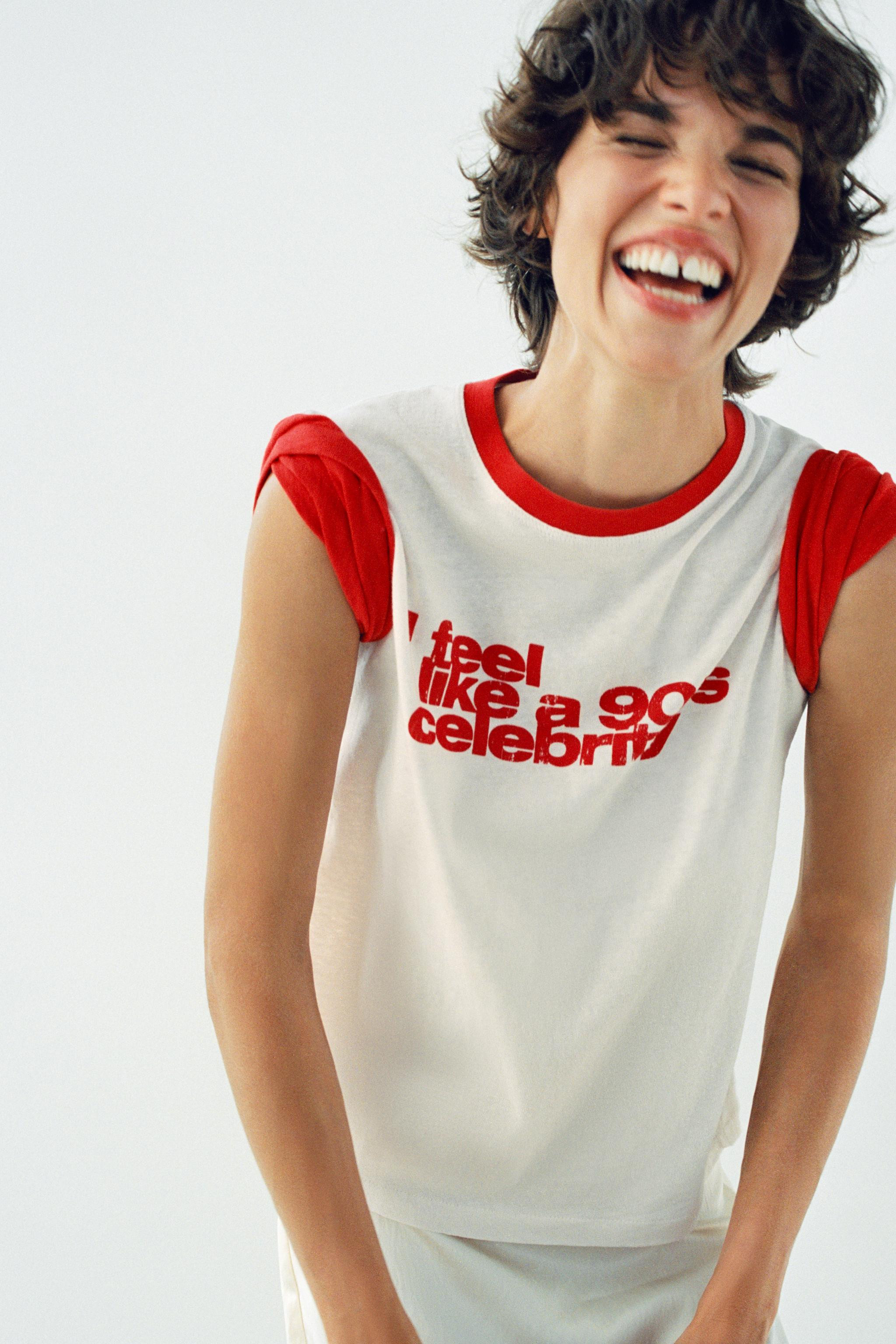 RETRO TEXT T-SHIRT | Zara UK