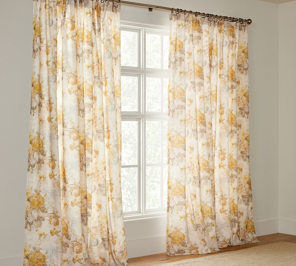 Vivienne Floral Curtain | Pottery Barn (US)