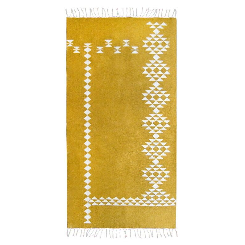 Sahara flatwoven wool kilim area rug; Mustard Yellow Runner; 2x3 3x5 5x8 8x10 9x12; southwestern ... | Etsy (US)
