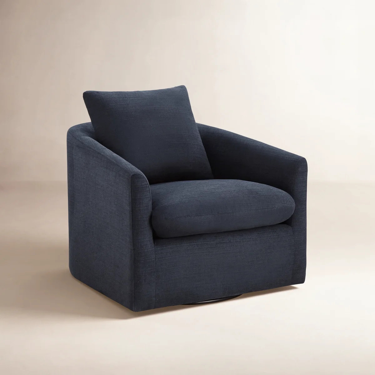 Menta 33.5'' Upholstered Swivel Barrel Chair | Wayfair North America
