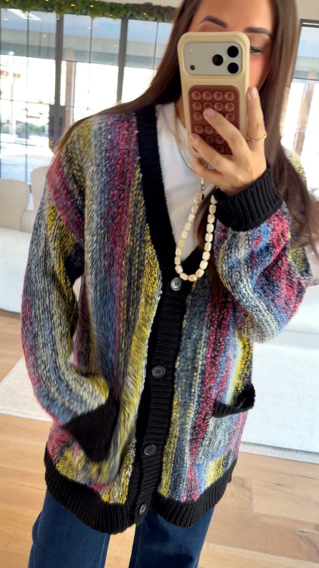 I have been living styling oversized cardigans and this one is such a statement⭐️ code: dede35

Cardigan: medium 
Jeans: 27 

Dressupbuttercup.com #dressupbuttercup #dederaad 

#LTKSaleAlert #LTKSeasonal #LTKHoliday