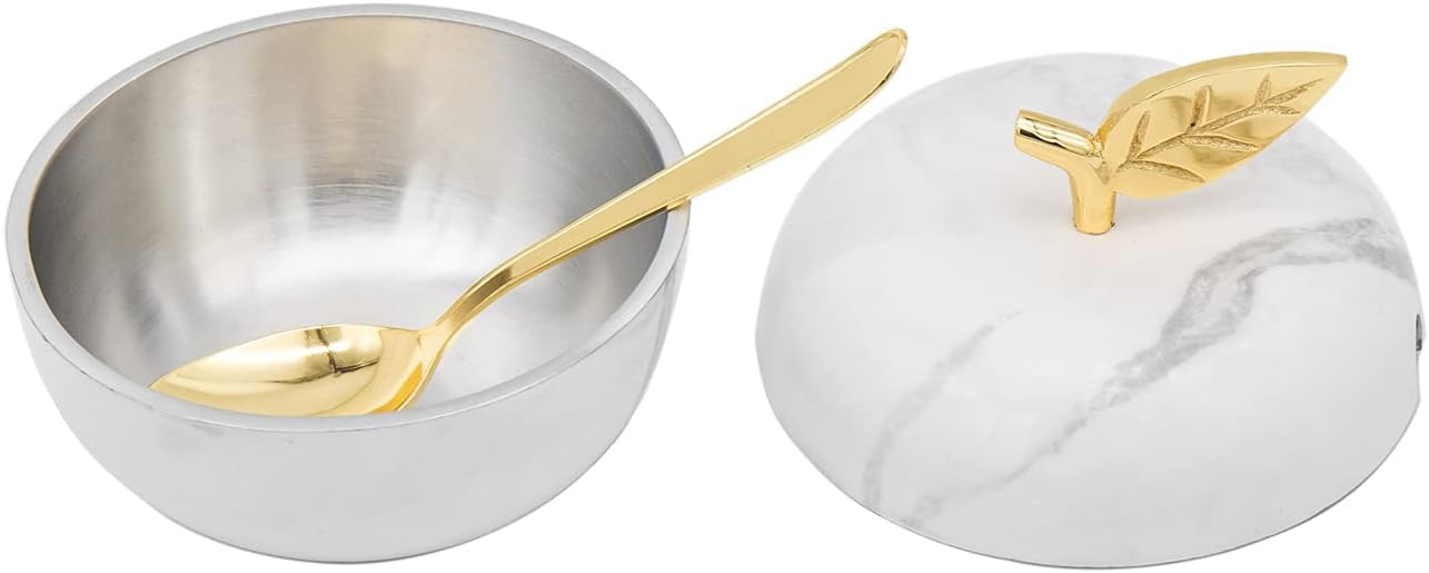 Godinger Apple Honey Dish Jam Jar - Marble and Gold | Amazon (US)