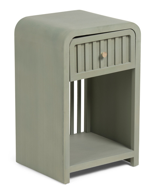 27.5x17 1 Drawer Wooden Side Table | TJ Maxx