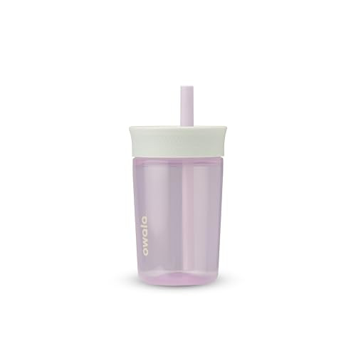 Owala Kids Insulation BPA-Free Plastic Tumbler with Spill Resistant Flexible Straw, Easy to Clean, Kids Water Bottle, Great for Travel, Dishwasher Safe, 15 Oz, Mint and Pink, (Unicorn) | Amazon (US)