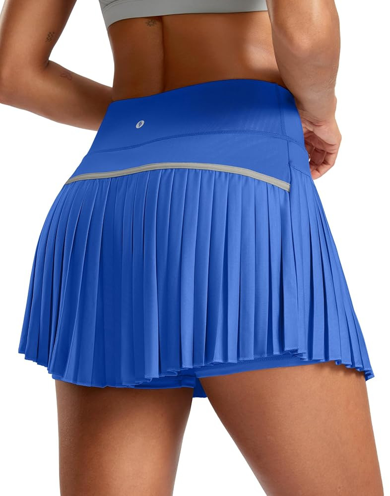 SANTINY Pleated Tennis Skirt for Women with Pockets High Waisted Athletic Golf Skorts with Shorts... | Amazon (US)