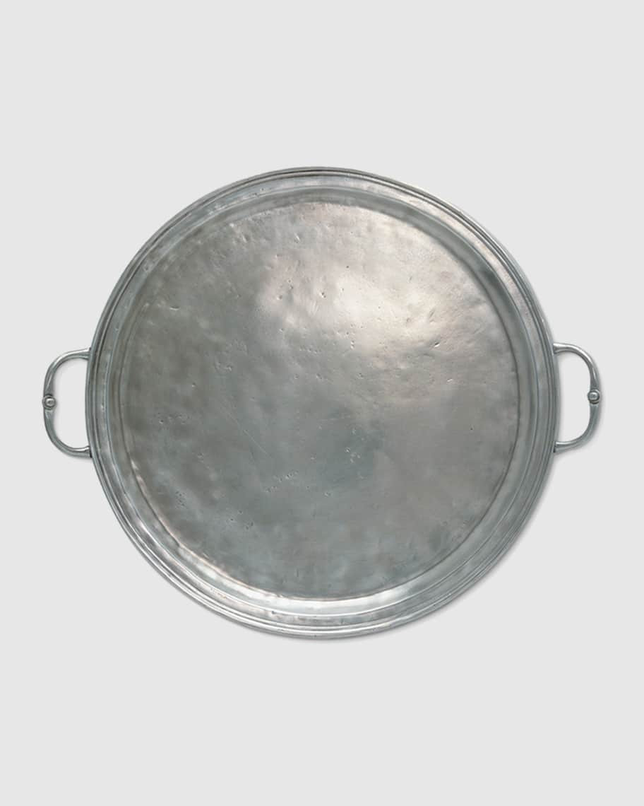 Match Large Round Tray with Handles | Neiman Marcus