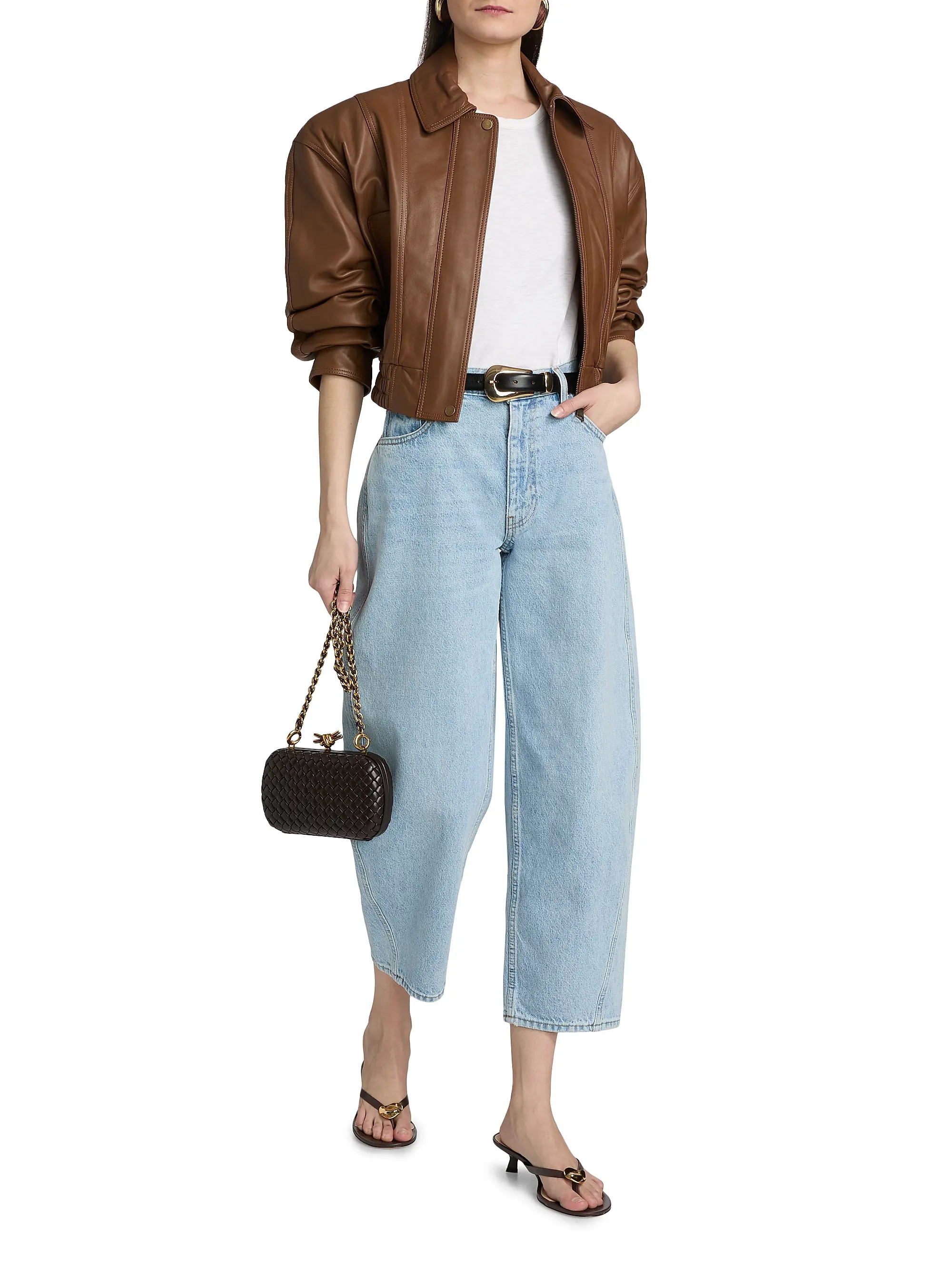 Samson Leather Crop Jacket | Saks Fifth Avenue