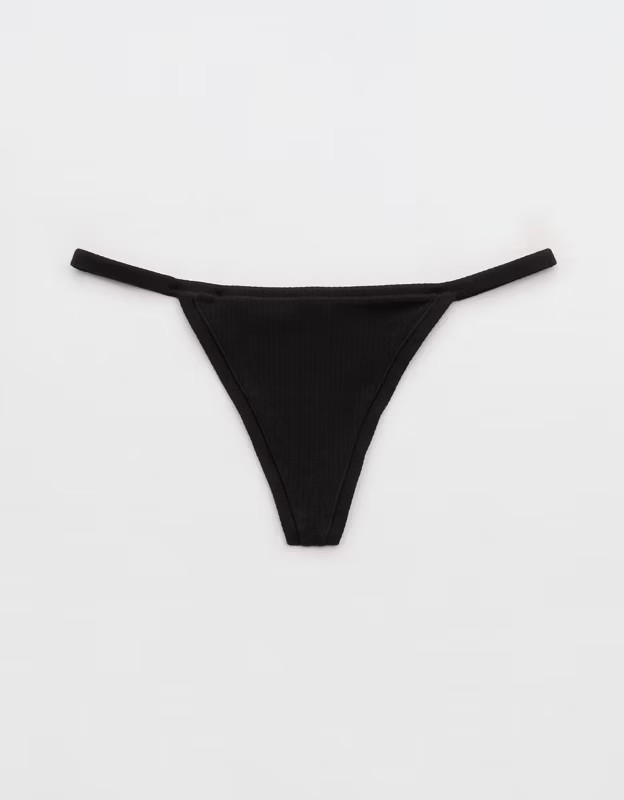 Superchill Cotton Rib String Thong Underwear | American Eagle Outfitters (US & CA)