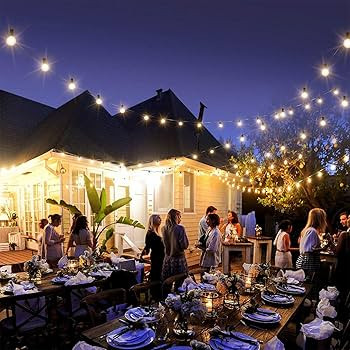 100FT LED String Lights Outdoor Waterproof G40 Globe String Lights with 52 Shatterproof Bulbs(2 E... | Amazon (US)