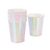 Amazon.com: Talking Tables We Heart Pastel Iridescent Shiny Paper Cups for a Birthday Party, Unic... | Amazon (US)