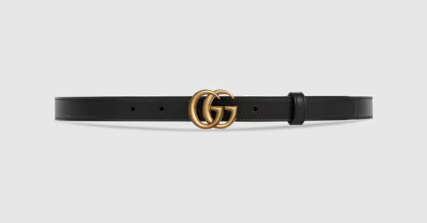 Gucci Leather belt with Double G buckle | Gucci (US)