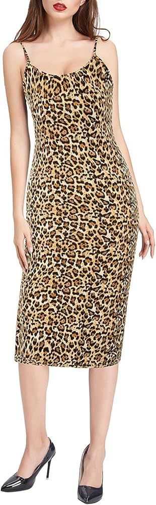 Kate Kasin Women Adjustable Spaghetti Underwear Cami Full Slip Maxi Dress | Amazon (US)