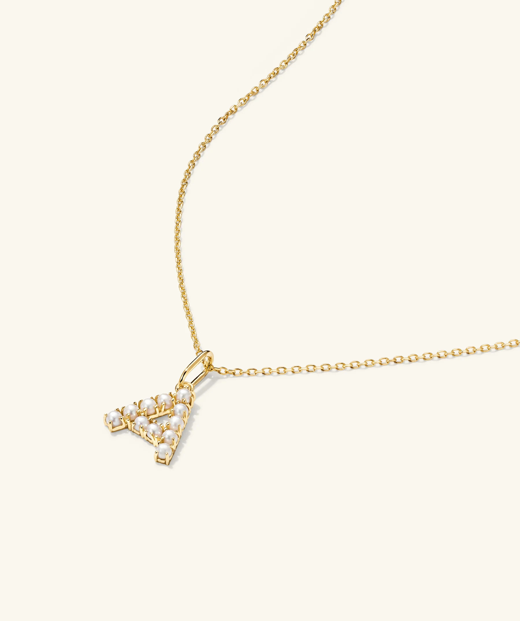 Pearl Letter Necklace Bundle | Mejuri Fine Crew