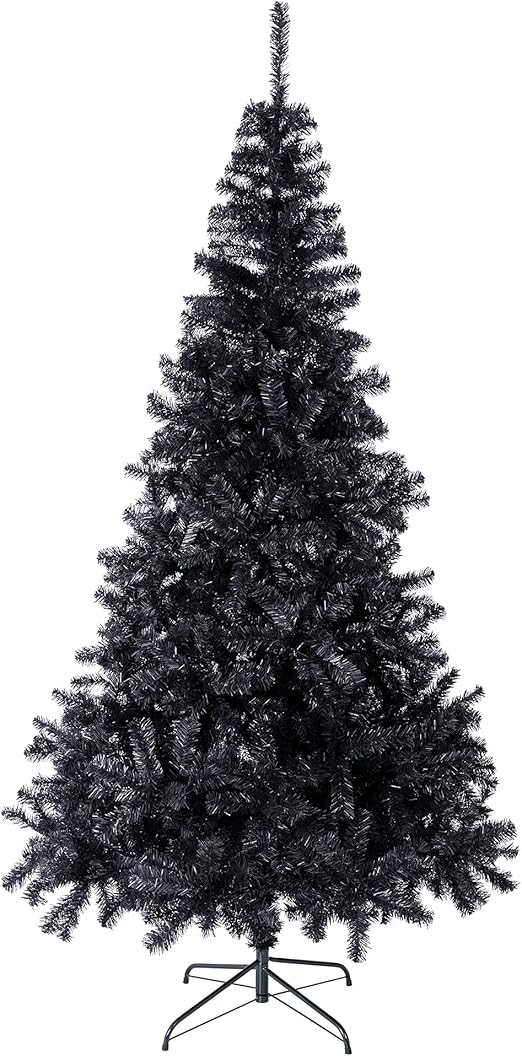 Sunnyglade 4 FT Halloween Black Artificial Christmas Tree 400 Tips Seasonal Holiday Decoration Tr... | Amazon (US)