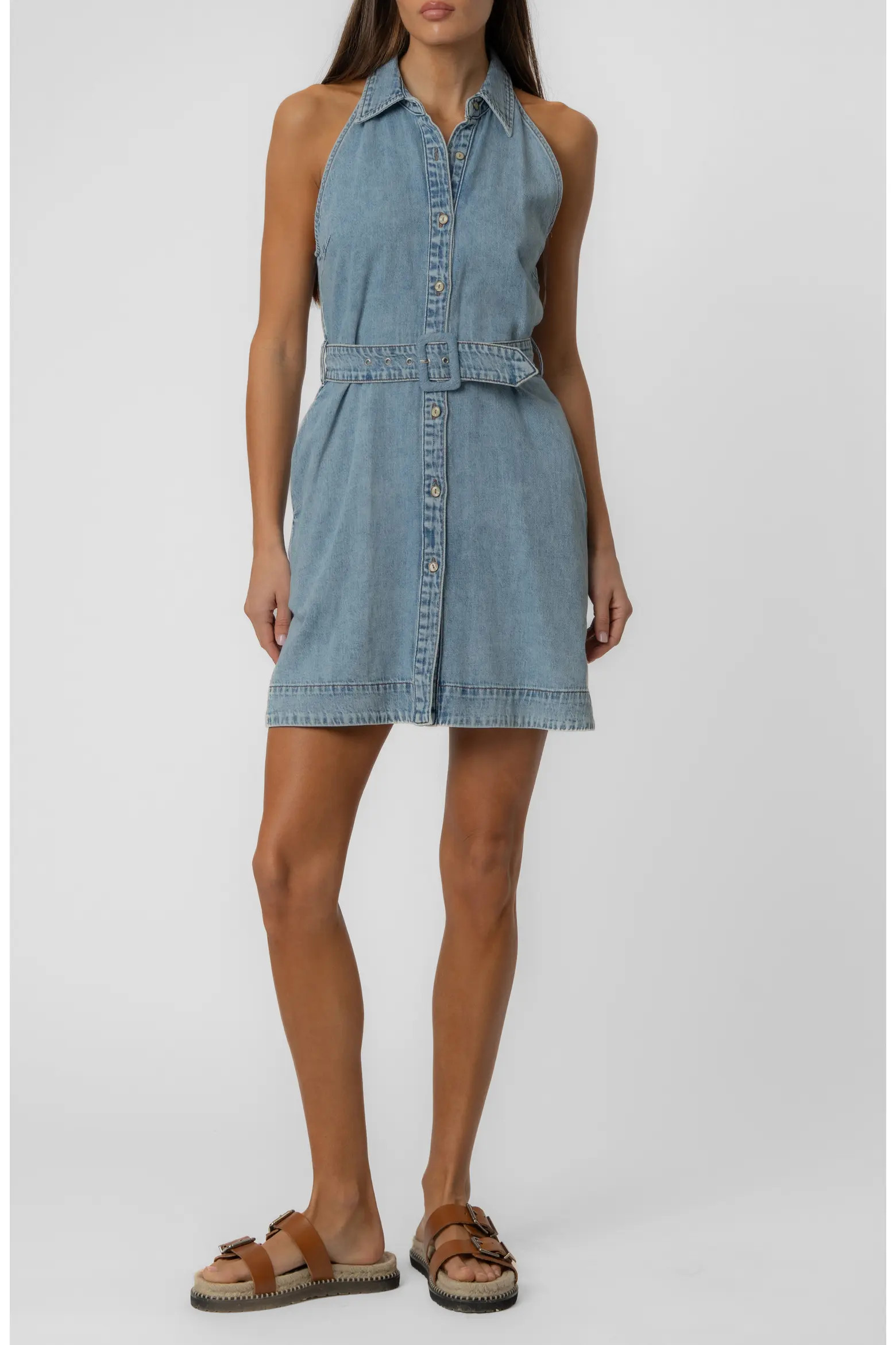 Eileen Halter Denim Dress (Women) | Nordstrom | Nordstrom