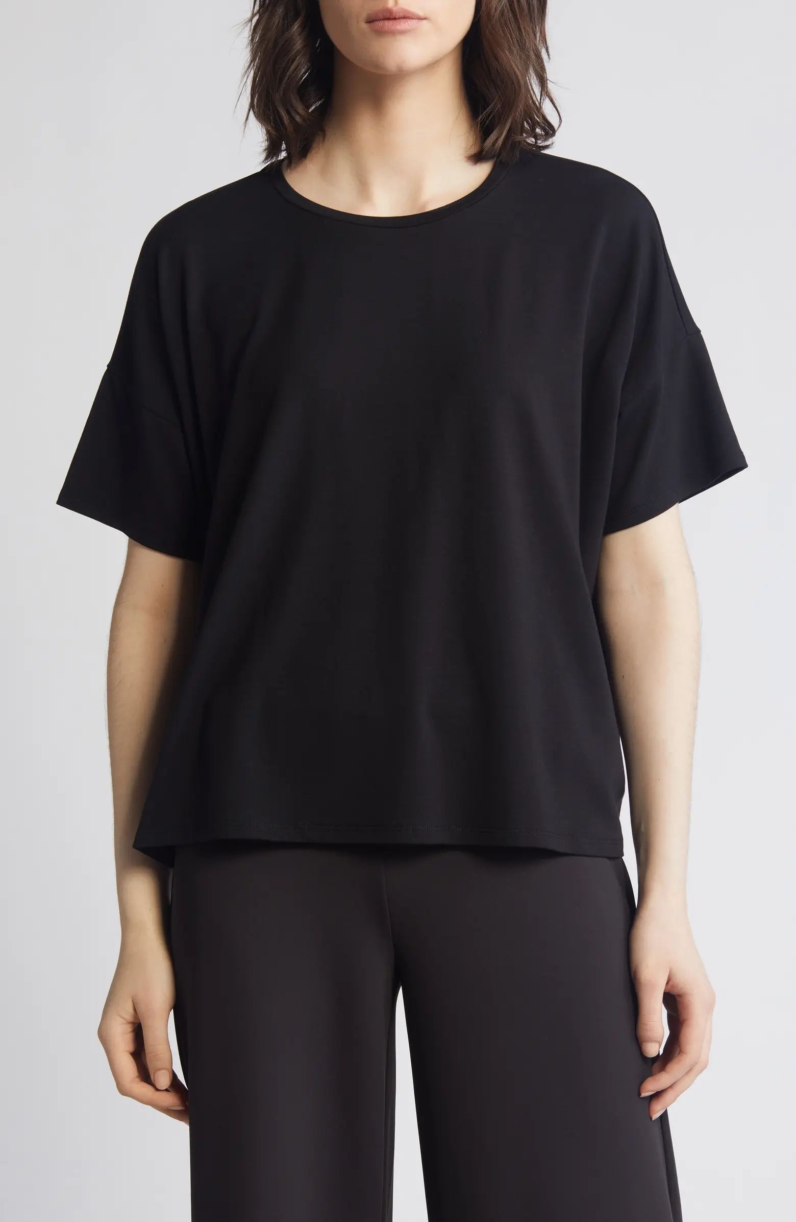 Eileen Fisher Bateau Neck Boxy T-Shirt | Nordstrom | Nordstrom