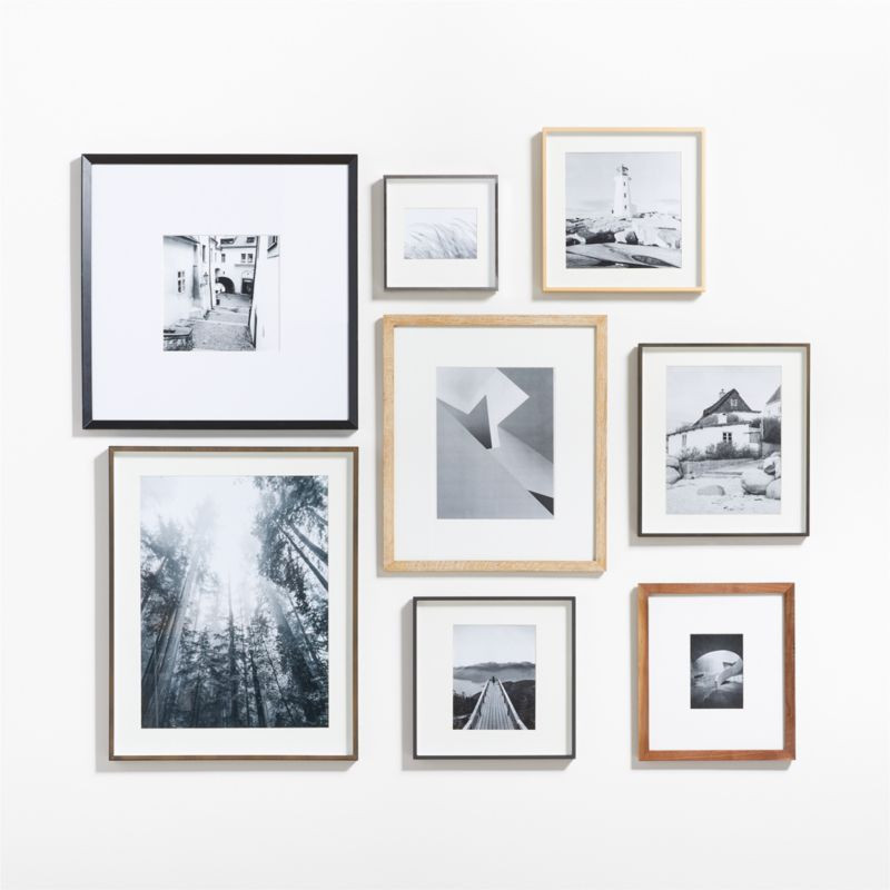 Mixed Material & Wood Gallery Wall Frame Set + Reviews | Crate & Barrel | Crate & Barrel