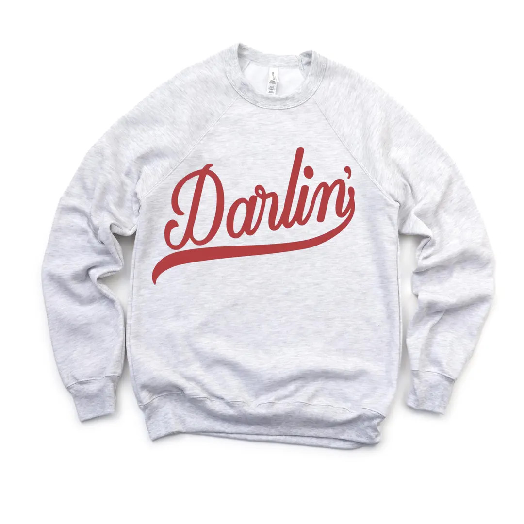 Darlin' Valentine Sweatshirt: Plush Sponge Fleece - Etsy | Etsy (US)