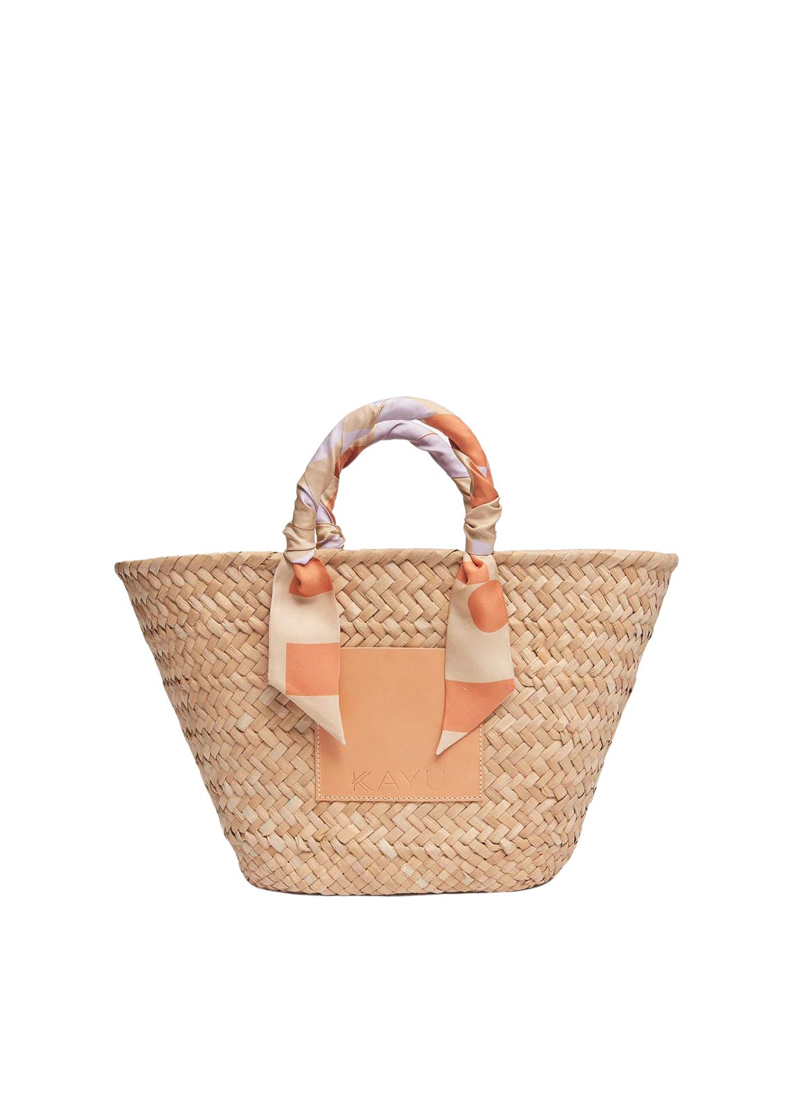 Clementine Straw Scarf Tote Bag | Over The Moon