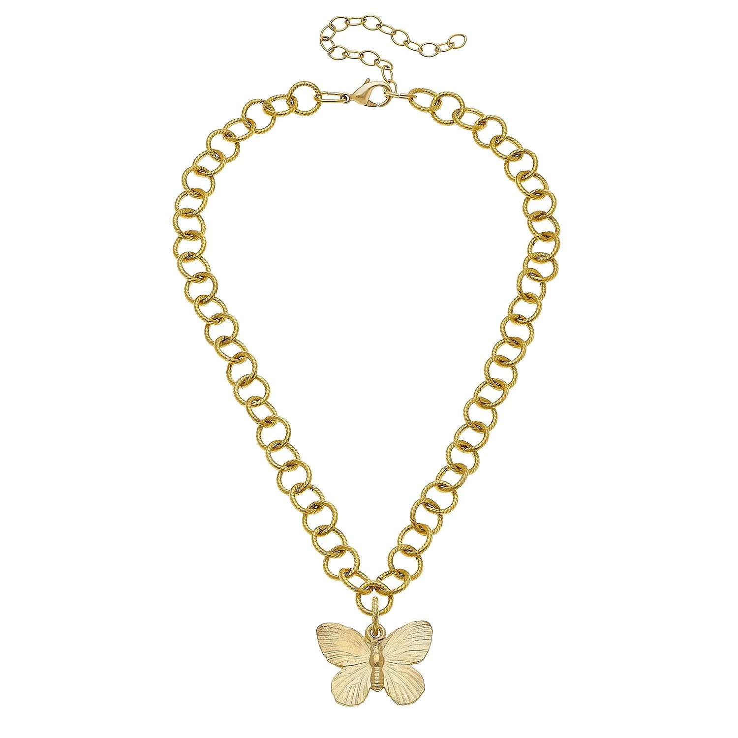 Butterfly Pendant Chain Necklace | Susan Shaw