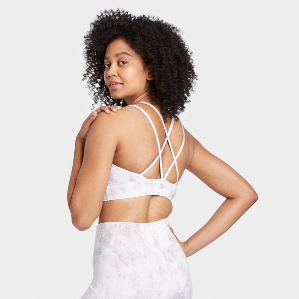 Women's Printed Low Support Strappy Long Line Bra - All in Motion™ | Target