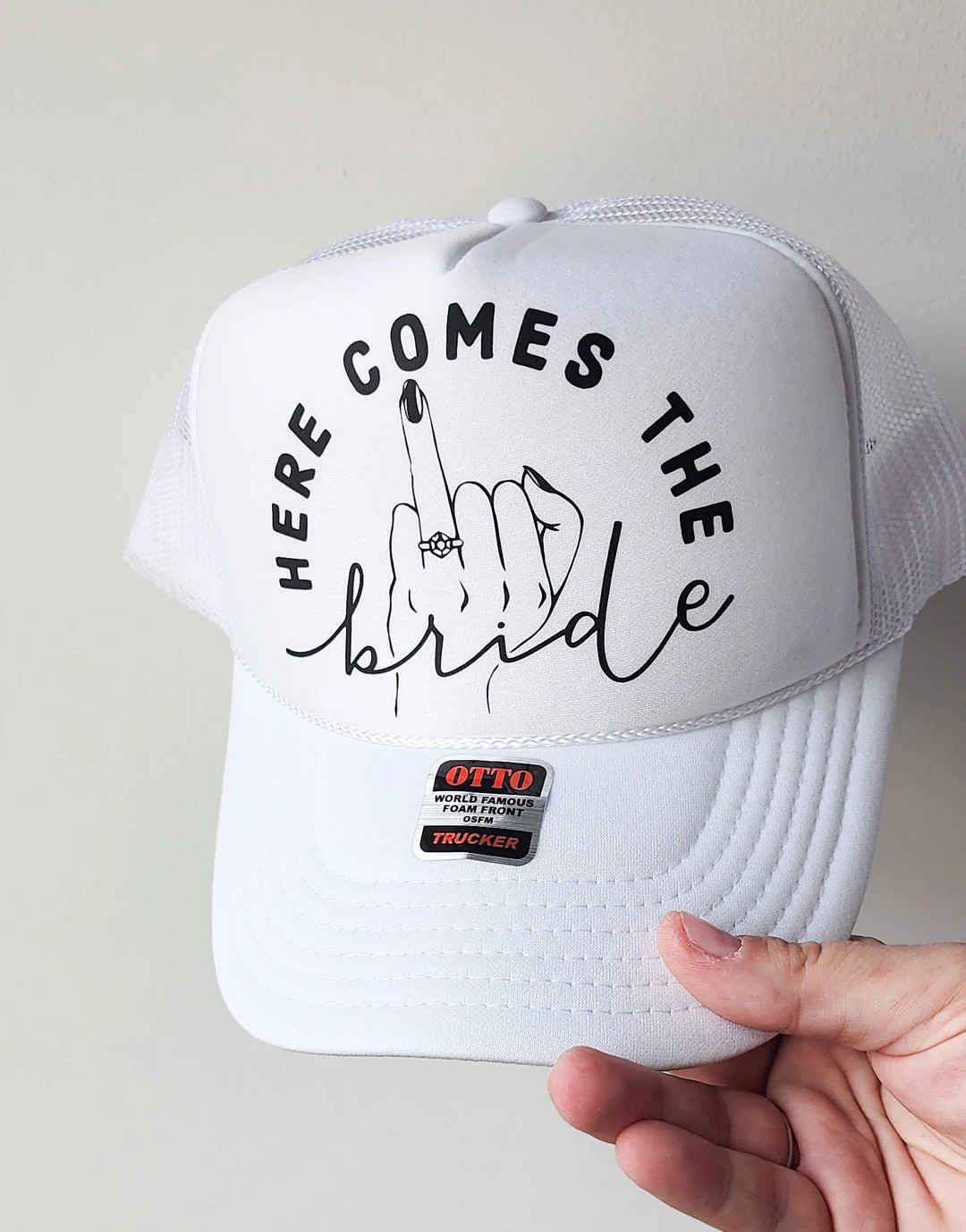 Funny Bride and Bridesmaid Foam Trucker Hats, Bachelorette Party, Here Comes the Party, Here Come... | Etsy (US)