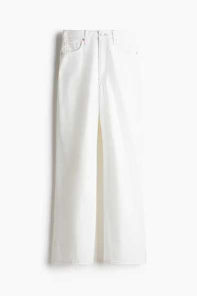 H & M - High Rise Slim Leg Mom Jeans - White | H&M (US + CA)