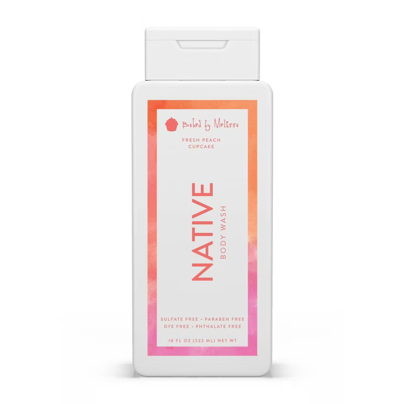 Native x Baked by Melissa Fresh Peach Cupcake Body Wash - 18 fl oz | Target