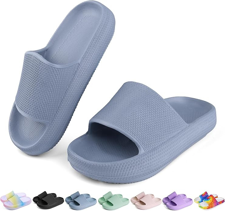 Kids Cloud Slides Boys Girls Flip Flops Slip On Beach Sandals Youth Pool Shower Shoes EVA Summer ... | Amazon (US)